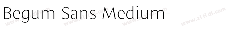 Begum Sans Medium字体转换